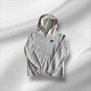 Nike White and Cream Hoodie